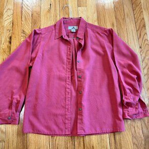 Eastern Mountain Sports EMS Red Dusty Rose Long Sleeve Shirt Blouse Womens Small